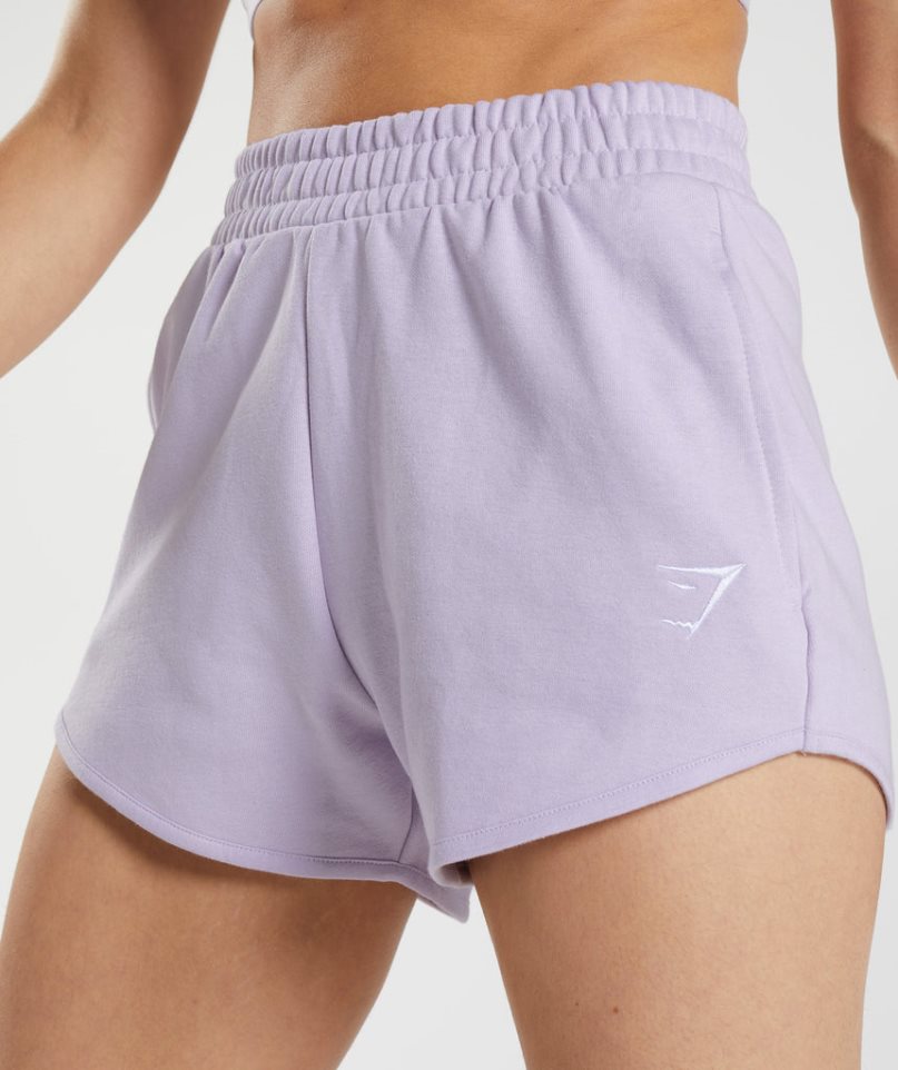 Women's Gymshark Training Sweat Shorts Light Purple | CA 5167AN